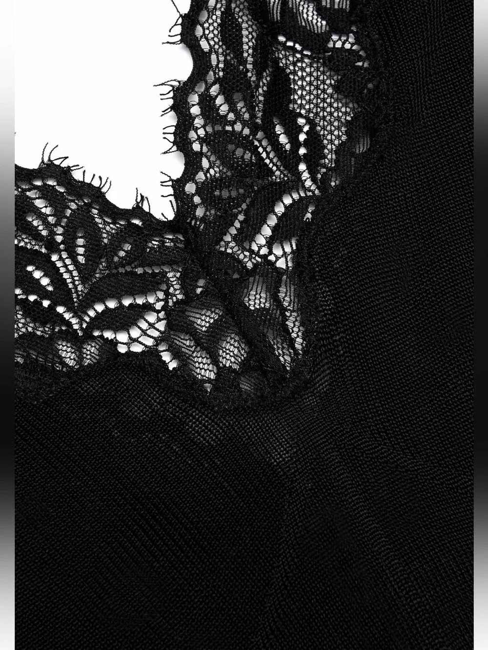 Self-Portrait BLACK VISCOSE KNIT MAXI DRESS - Picture 6 of 8